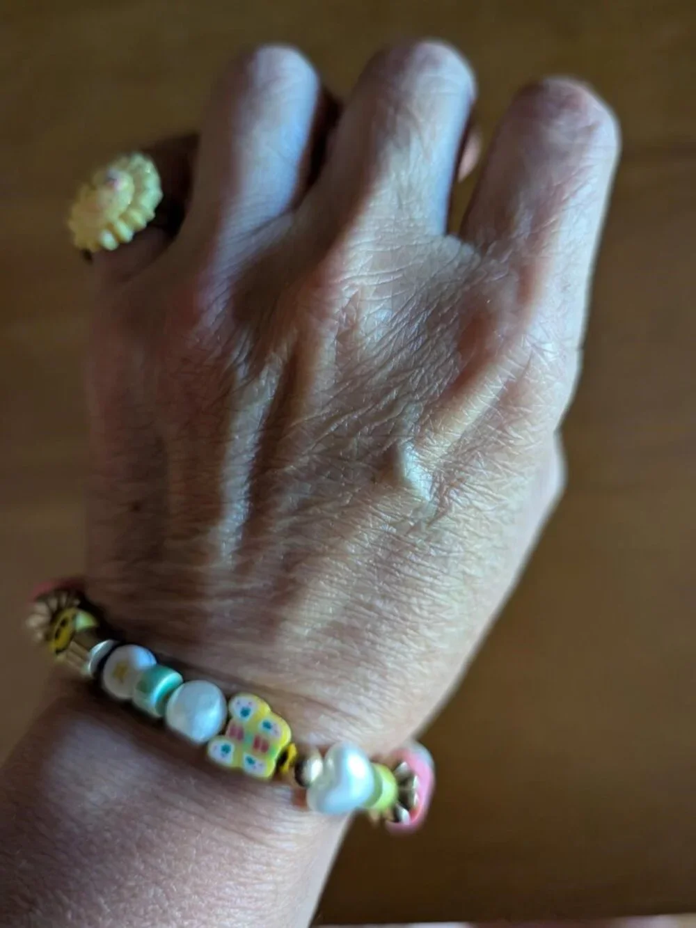 Multicolor Jewelry Set: Necklace, Stretch Bracelet, Earrings, Ring